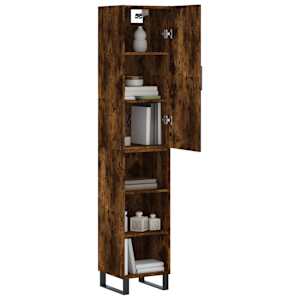 Skříň highboard kouřový dub 34,5 x 34 x 180 cm kompozitní dřevo - obrázek 3