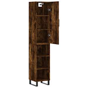 Skříň highboard kouřový dub 34,5 x 34 x 180 cm kompozitní dřevo - obrázek 4