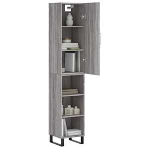 Skříň highboard šedá sonoma 34,5 x 34 x 180 cm kompozitní dřevo - obrázek 3