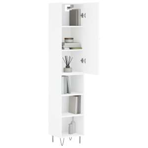 Skříň highboard bílá 34,5 x 34 x 180 cm kompozitní dřevo - obrázek 3