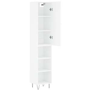 Skříň highboard bílá 34,5 x 34 x 180 cm kompozitní dřevo - obrázek 4