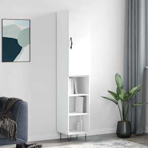 Skříň highboard bílá 34,5 x 34 x 180 cm kompozitní dřevo - obrázek 1