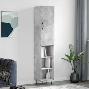 Skříň highboard betonově šedá 34,5x34x180 cm kompozitní dřevo - obrázek 1