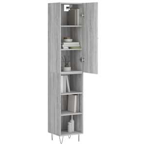 Skříň highboard šedá sonoma 34,5 x 34 x 180 cm kompozitní dřevo - obrázek 3