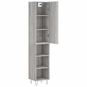 Skříň highboard šedá sonoma 34,5 x 34 x 180 cm kompozitní dřevo - obrázek 4