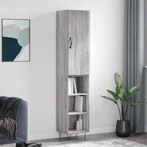 Skříň highboard šedá sonoma 34,5 x 34 x 180 cm kompozitní dřevo - obrázek 1