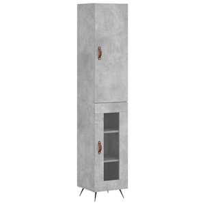 Skříň highboard betonově šedá 34,5x34x180 cm kompozitní dřevo - obrázek 2