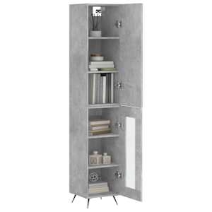 Skříň highboard betonově šedá 34,5x34x180 cm kompozitní dřevo - obrázek 3