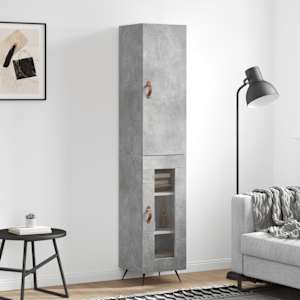 Skříň highboard betonově šedá 34,5x34x180 cm kompozitní dřevo - obrázek 1
