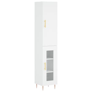 Skříň highboard bílá 34,5 x 34 x 180 cm kompozitní dřevo - obrázek 2