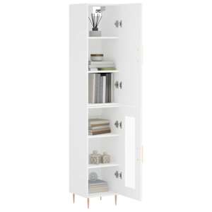 Skříň highboard bílá 34,5 x 34 x 180 cm kompozitní dřevo - obrázek 3