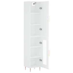 Skříň highboard bílá 34,5 x 34 x 180 cm kompozitní dřevo - obrázek 4