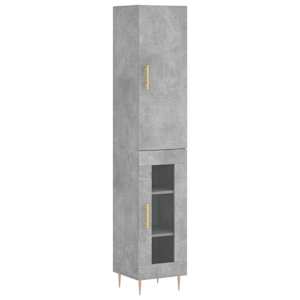 Skříň highboard betonově šedá 34,5x34x180 cm kompozitní dřevo - obrázek 2