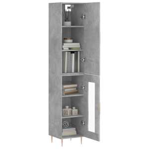 Skříň highboard betonově šedá 34,5x34x180 cm kompozitní dřevo - obrázek 3
