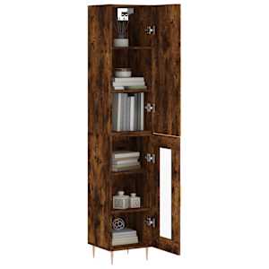 Skříň highboard kouřový dub 34,5 x 34 x 180 cm kompozitní dřevo - obrázek 3