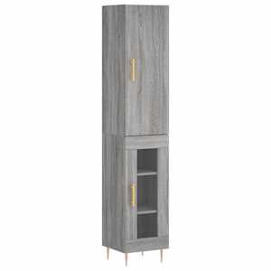 Skříň highboard šedá sonoma 34,5 x 34 x 180 cm kompozitní dřevo - obrázek 2