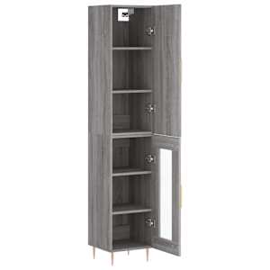Skříň highboard šedá sonoma 34,5 x 34 x 180 cm kompozitní dřevo - obrázek 4
