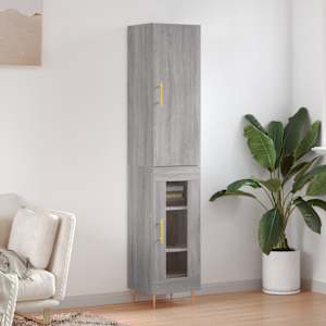 Skříň highboard šedá sonoma 34,5 x 34 x 180 cm kompozitní dřevo - obrázek 1