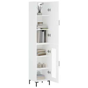 Skříň highboard bílá 34,5 x 34 x 180 cm kompozitní dřevo - obrázek 3