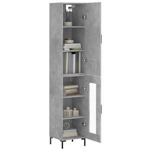 Skříň highboard betonově šedá 34,5x34x180 cm kompozitní dřevo - obrázek 3