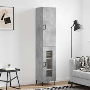 Skříň highboard betonově šedá 34,5x34x180 cm kompozitní dřevo - obrázek 1