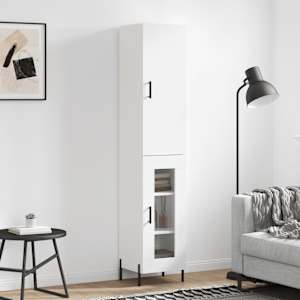 Skříň highboard bílá 34,5 x 34 x 180 cm kompozitní dřevo - obrázek 1