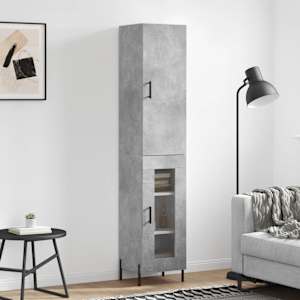 Skříň highboard betonově šedá 34,5x34x180 cm kompozitní dřevo - obrázek 1