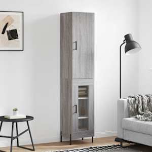 Skříň highboard šedá sonoma 34,5 x 34 x 180 cm kompozitní dřevo - obrázek 1