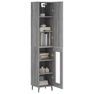 Skříň highboard šedá sonoma 34,5 x 34 x 180 cm kompozitní dřevo - obrázek 3