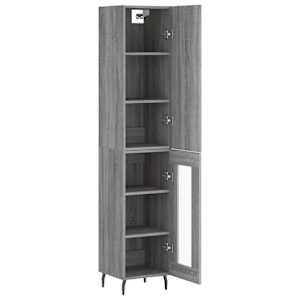 Skříň highboard šedá sonoma 34,5 x 34 x 180 cm kompozitní dřevo - obrázek 4