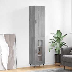 Skříň highboard šedá sonoma 34,5 x 34 x 180 cm kompozitní dřevo - obrázek 1