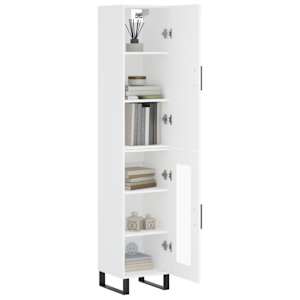 Skříň highboard bílá 34,5 x 34 x 180 cm kompozitní dřevo - obrázek 3