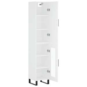 Skříň highboard bílá 34,5 x 34 x 180 cm kompozitní dřevo - obrázek 4