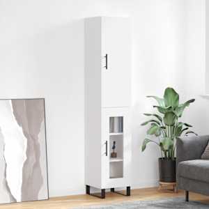 Skříň highboard bílá 34,5 x 34 x 180 cm kompozitní dřevo