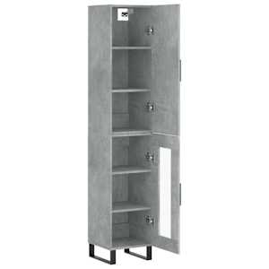 Skříň highboard betonově šedá 34,5x34x180 cm kompozitní dřevo - obrázek 4