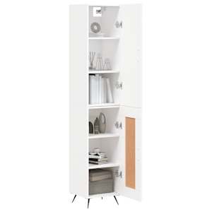 Skříň highboard bílá 34,5 x 34 x 180 cm kompozitní dřevo - obrázek 3