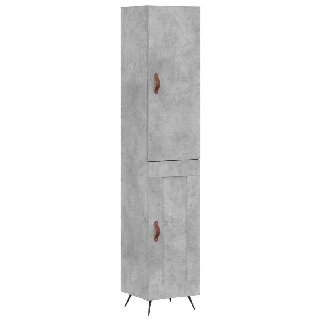 vidaXL Skříň highboard betonově šedá 34,5x34x180 cm kompozitní dřevo