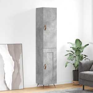 Skříň highboard betonově šedá 34,5x34x180 cm kompozitní dřevo