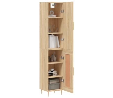 vidaXL Highboard Sonoma-Eiche 34,5x34x180 cm Holzwerkstoff