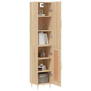 vidaXL Highboard Sonoma-Eiche 34,5x34x180 cm Holzwerkstoff