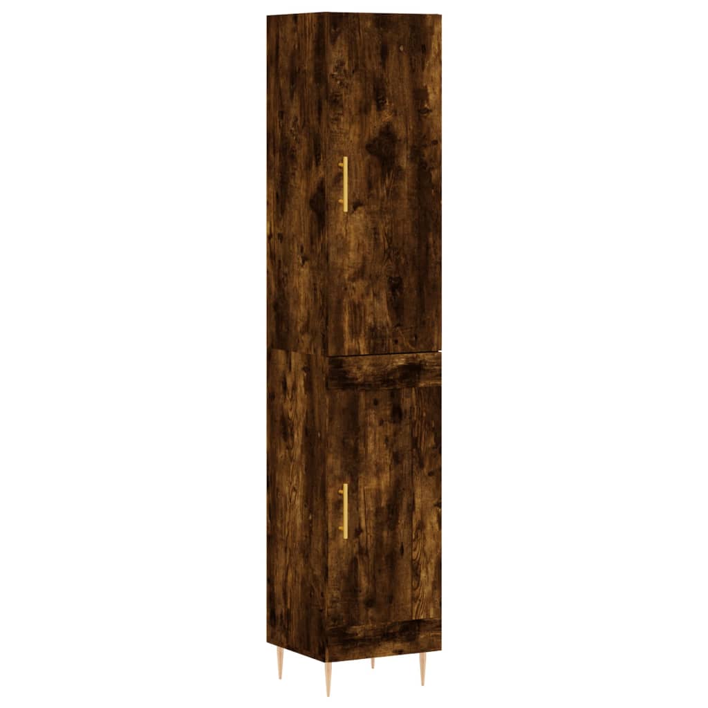 vidaXL Skříň highboard kouřový dub 34,5 x 34 x 180 cm kompozitní dřevo