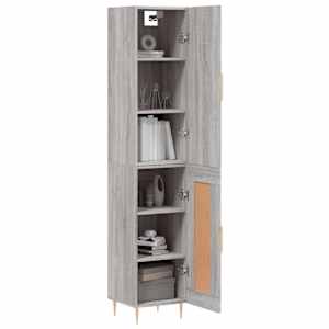 Skříň highboard šedá sonoma 34,5 x 34 x 180 cm kompozitní dřevo - obrázek 3