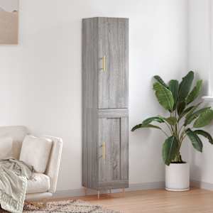 Skříň highboard šedá sonoma 34,5 x 34 x 180 cm kompozitní dřevo - obrázek 1