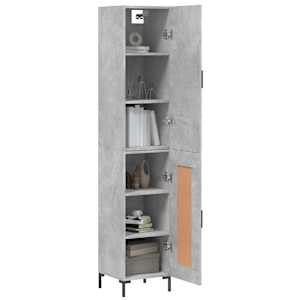 Skříň highboard betonově šedá 34,5x34x180 cm kompozitní dřevo - obrázek 3