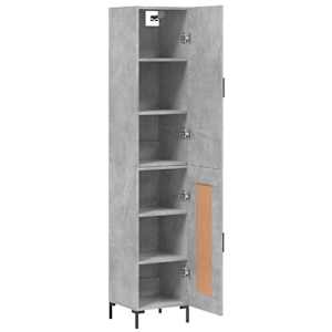 Skříň highboard betonově šedá 34,5x34x180 cm kompozitní dřevo - obrázek 4