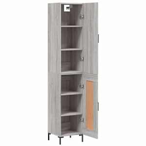 Skříň highboard šedá sonoma 34,5 x 34 x 180 cm kompozitní dřevo - obrázek 4