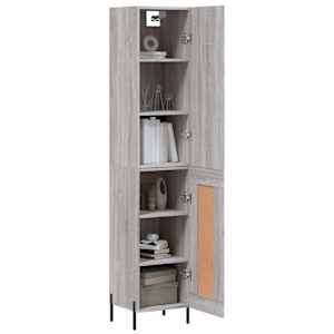 Skříň highboard šedá sonoma 34,5 x 34 x 180 cm kompozitní dřevo - obrázek 3