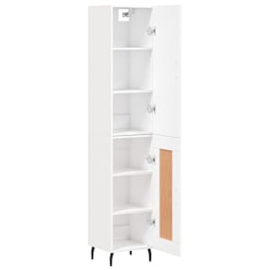 Skříň highboard bílá 34,5 x 34 x 180 cm kompozitní dřevo - obrázek 4