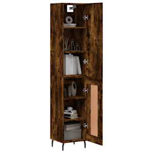 Skříň highboard kouřový dub 34,5 x 34 x 180 cm kompozitní dřevo - obrázek 3