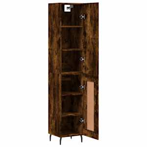 Skříň highboard kouřový dub 34,5 x 34 x 180 cm kompozitní dřevo - obrázek 4